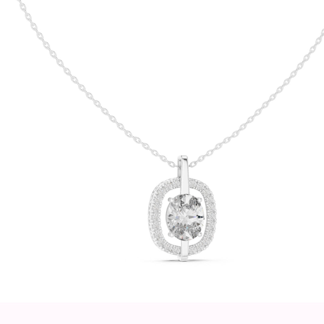 The Serenity Floating Oval Pendant