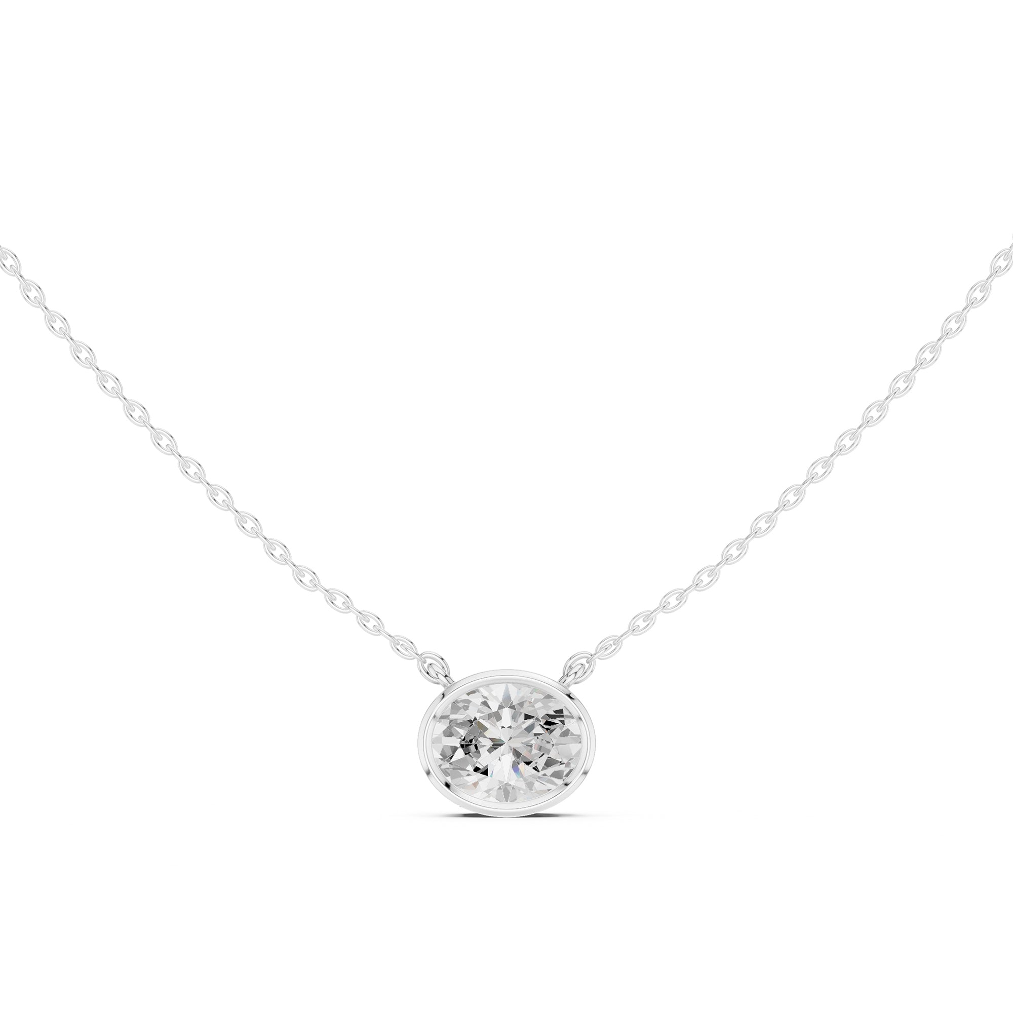 Solitaire Bezel Diamond Pendant
