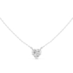 Solitaire Bezel Heart Diamond Pendant
