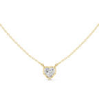 Solitaire Bezel Heart Diamond Pendant