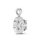 Solitaire Round Spark Halo Pedant