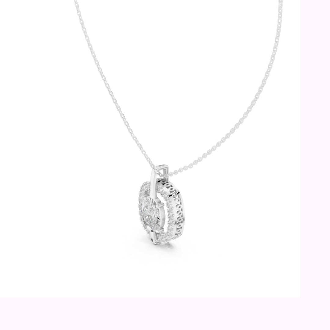 The Serenity Floating Oval Pendant