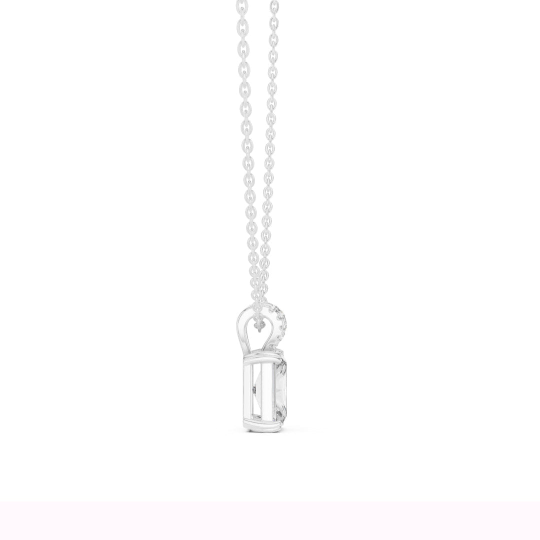 Solitaire Radiant Diamond Pendant
