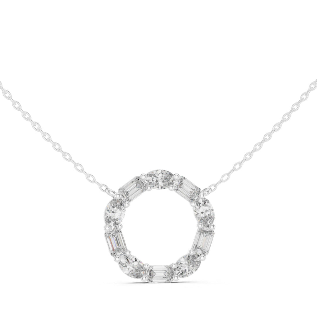 The Infinity Mixed-Cut Circle Pendant