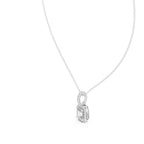 Blush Royale halo emerald Pendant