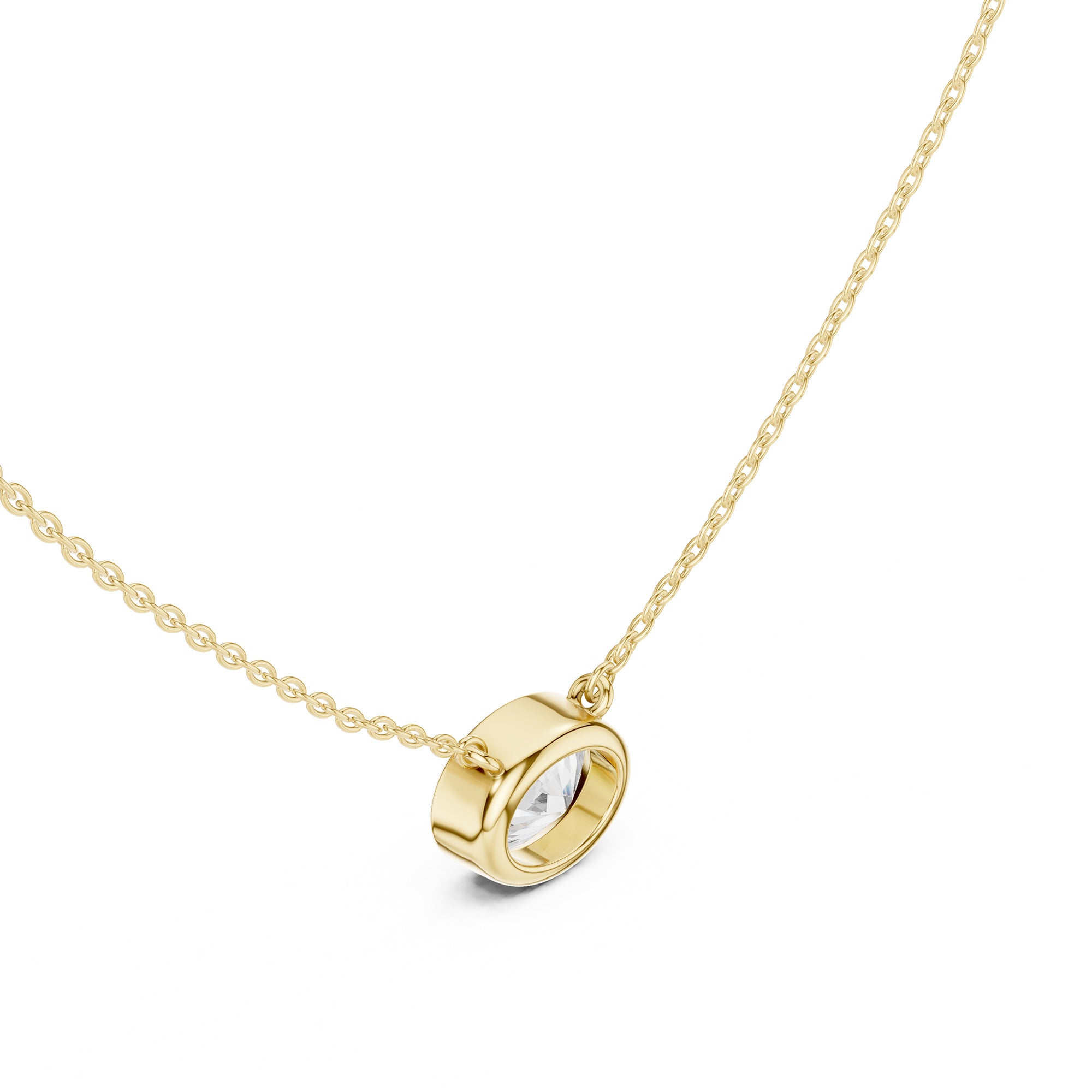 Solitaire Bezel Diamond Pendant