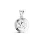 Solitaire Round Spark Halo Pedant