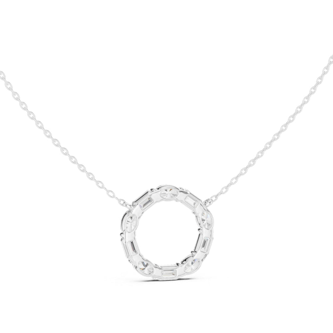 The Infinity Mixed-Cut Circle Pendant