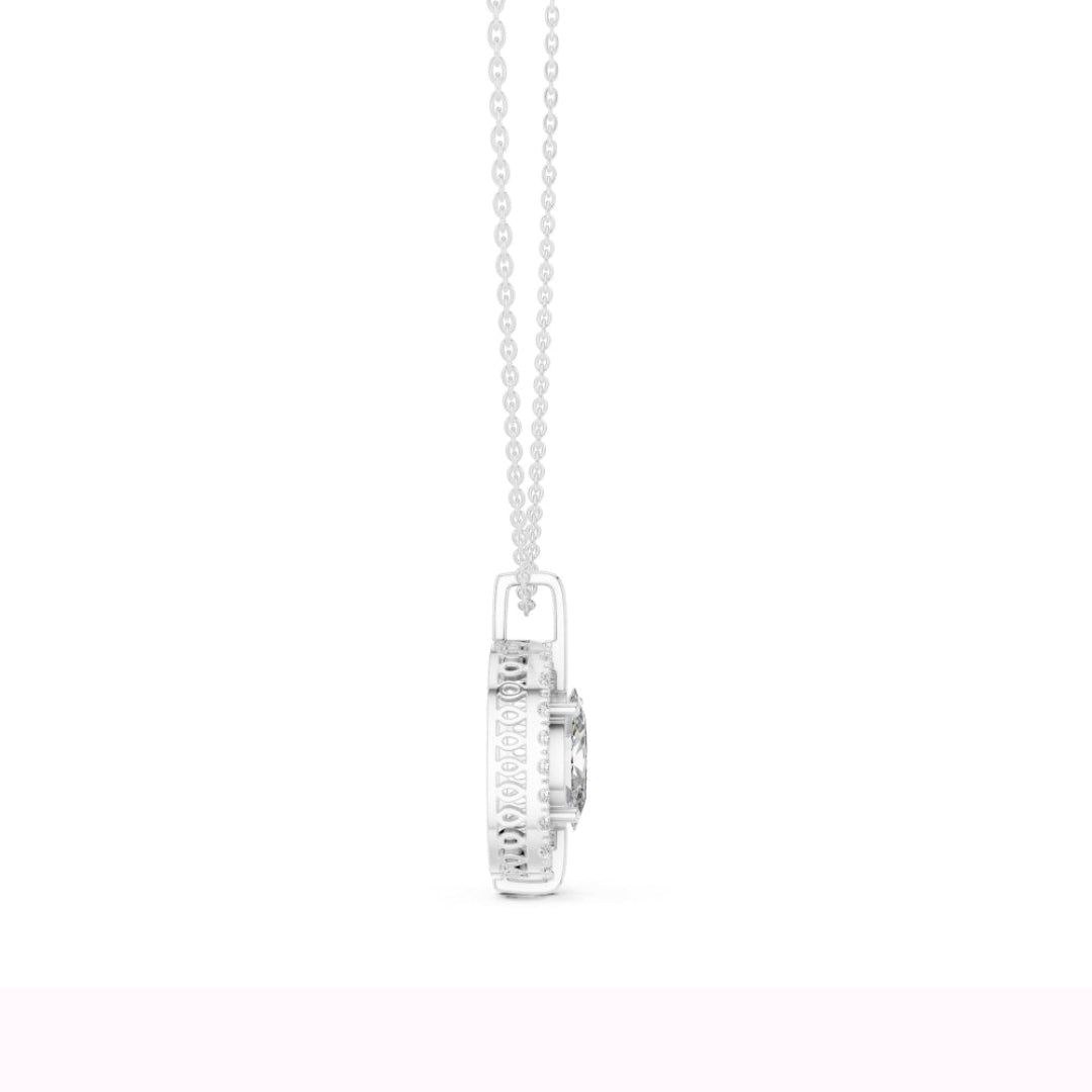 The Serenity Floating Oval Pendant