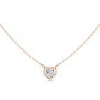 Solitaire Bezel Heart Diamond Pendant