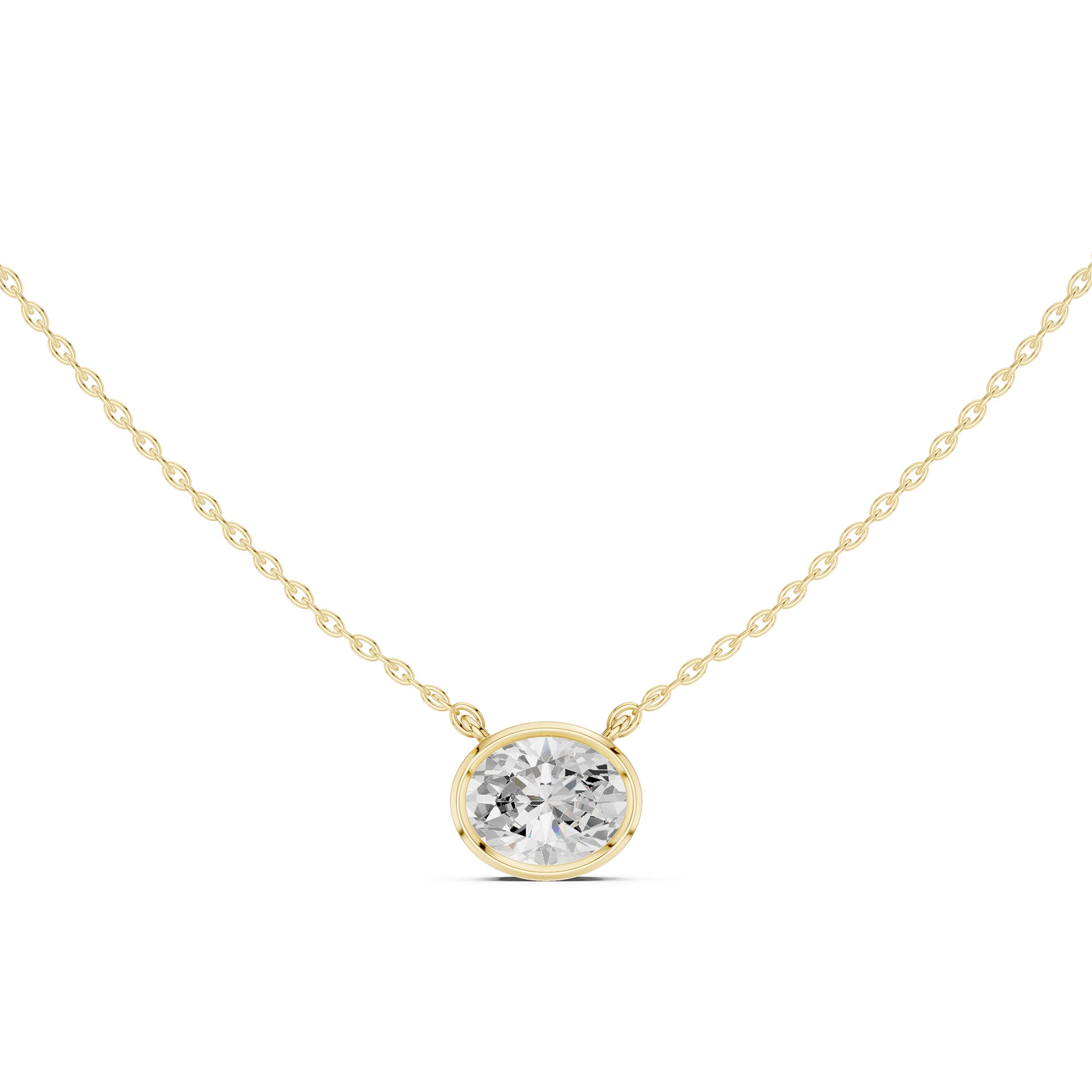 Solitaire Bezel Diamond Pendant