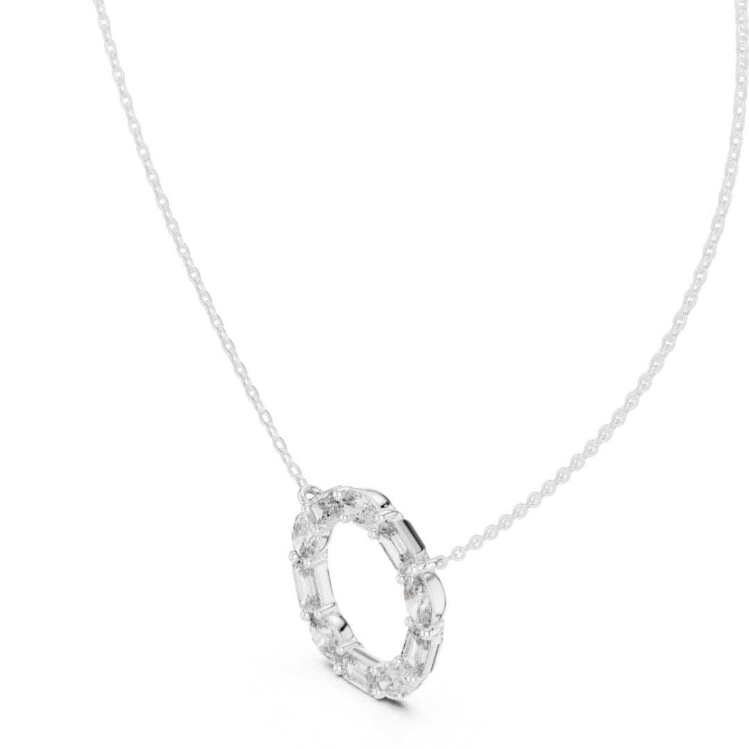 The Infinity Mixed-Cut Circle Pendant