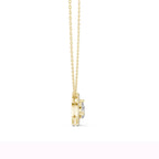 Celena Teardrop Halo Pendant