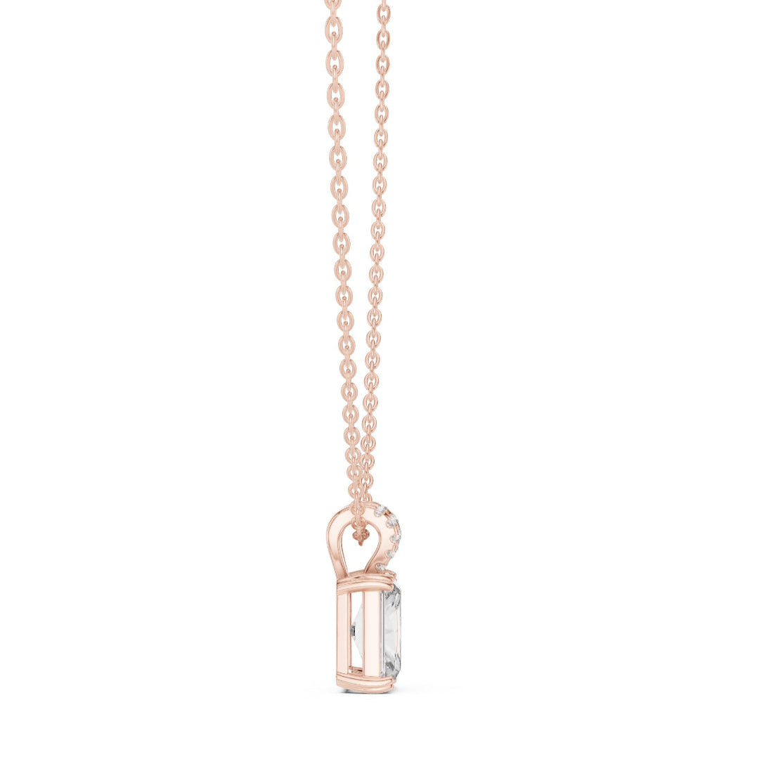 Solitaire Radiant Diamond Pendant