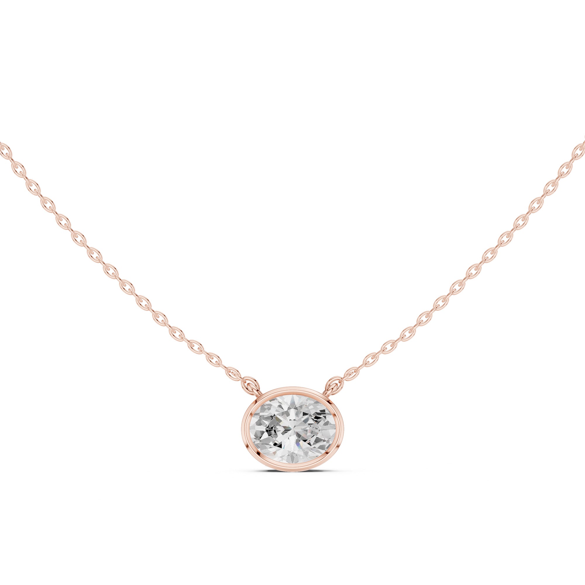 Solitaire Bezel Diamond Pendant