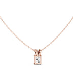 Solitaire Radiant Diamond Pendant