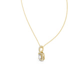 Blush Royale halo emerald Pendant