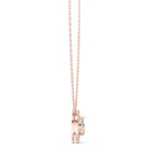 Celena Teardrop Halo Pendant