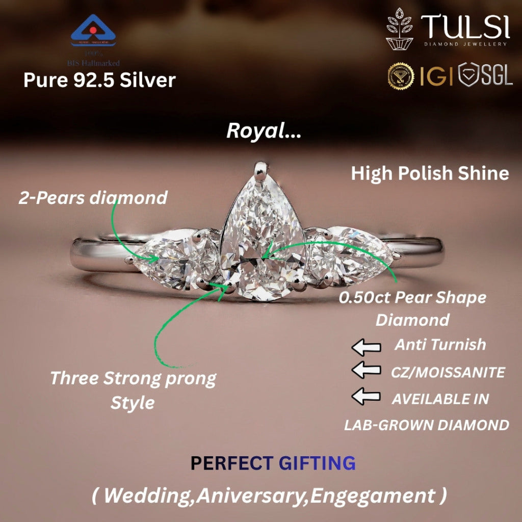 Pear Majesty Engagement Ring