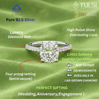 Crown Radiance Cushion Ring