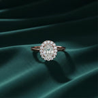 Oval Queen Royal Halo Ring