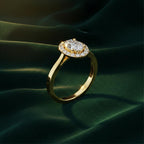 Oval Queen Royal Halo Ring