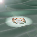 Cross Band Floral Spark Ring