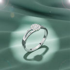 Cross Band Floral Spark Ring