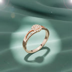 Cross Band Floral Spark Ring