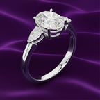 Solitaire Oval Trilogy Ring