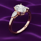 Solitaire Oval Trilogy Ring