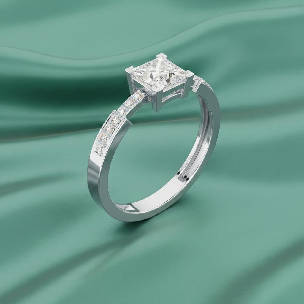 Elite Royale Solitaire Princess Ring