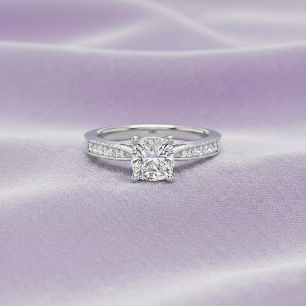 Royel Solitaire Cushion Ring
