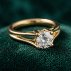 Kia Solitaire Twin Band Ring