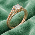 Kia Solitaire Twin Band Ring