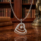 Luxes Double Heart Diamond Pendant