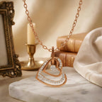 Luxes Double Heart Diamond Pendant