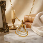 Luxes Double Heart Diamond Pendant