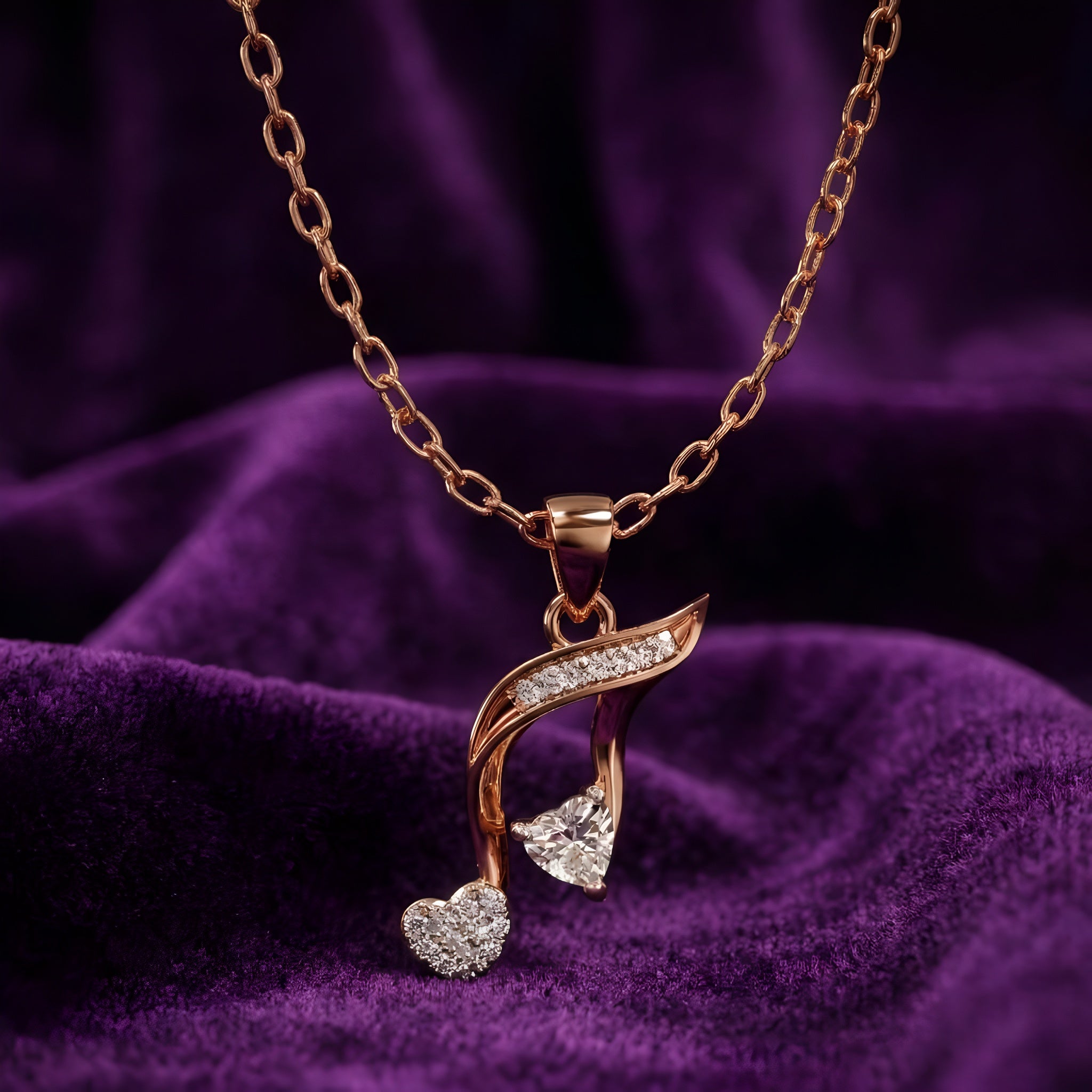 Melody Heart Diamond Pendant