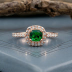 Verdant Royale Halo Ring