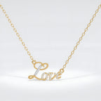 Diamond Love Script Pendant