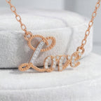 Diamond Love Script Pendant