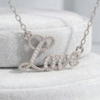 Diamond Love Script Pendant