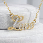 Diamond Love Script Pendant