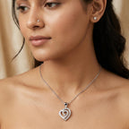 Twinkle Heart Halo Pendant