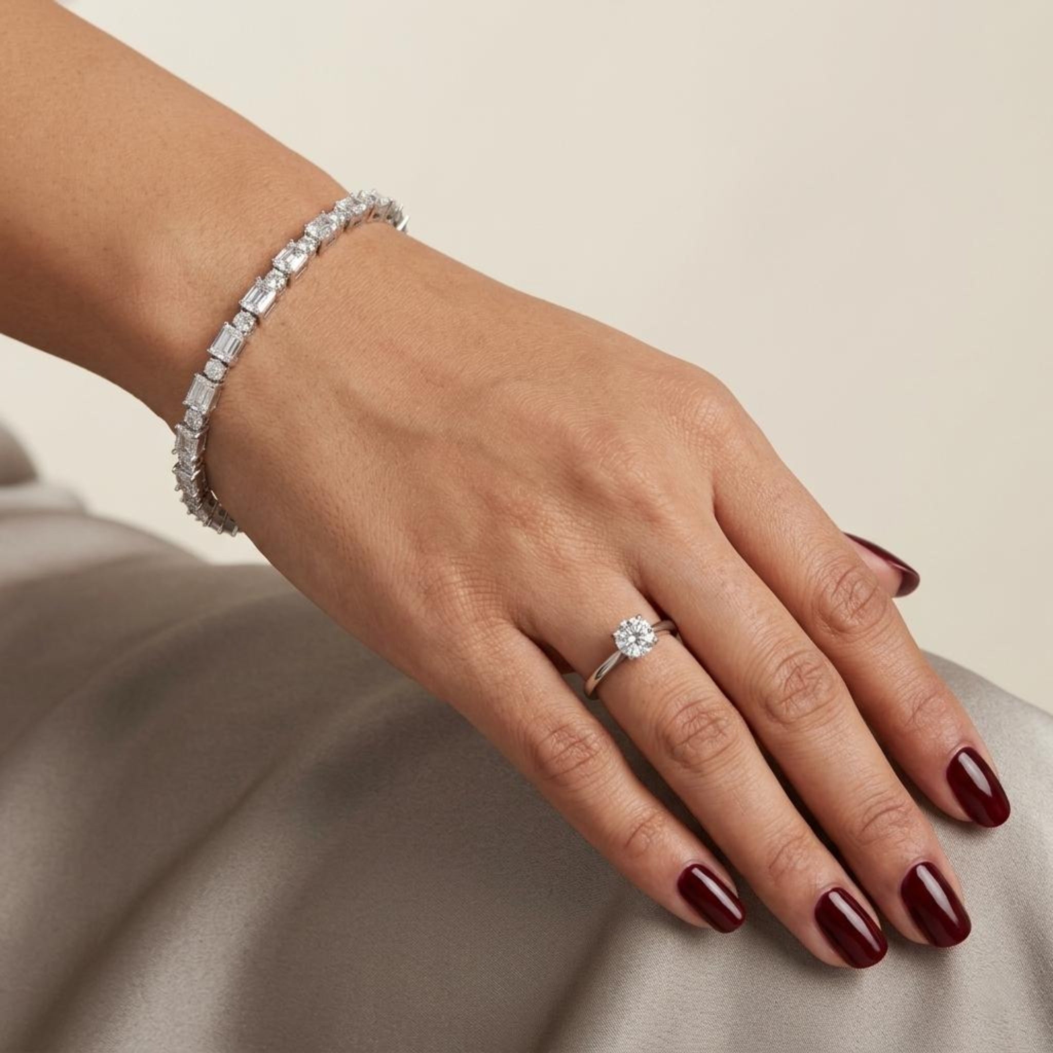 Cerena Emerald-Cut Tennis Bracelet Main image