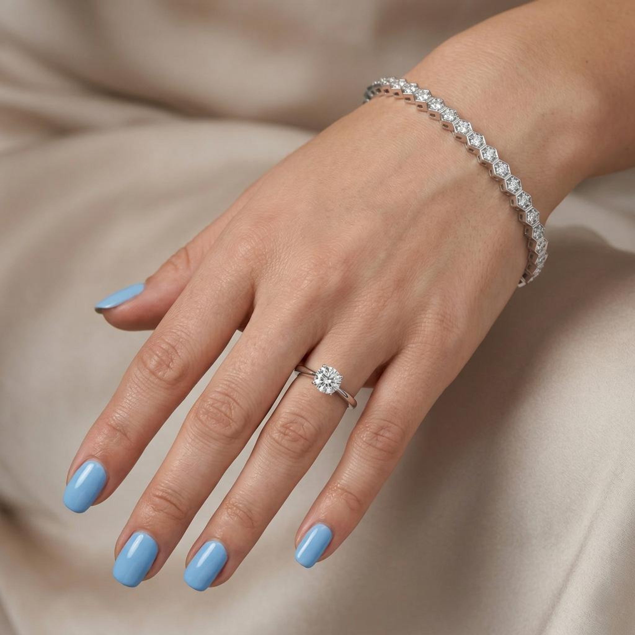 The Hexa-Luxe Diamond Bracelet Main image