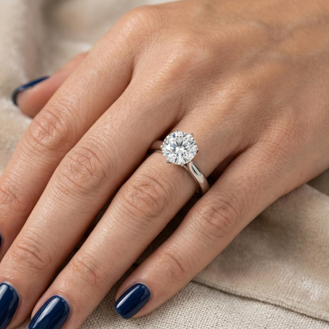 Classic Crown Solitaire Ring