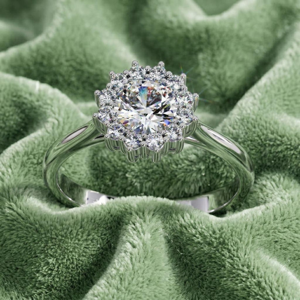 The Sapphire Halo Ring