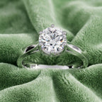 Vintage Crown Moissanite Ring
